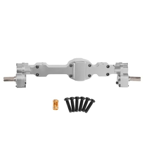 CNC Aluminum Anodized Full Metal Portal Axle Assembly for JJRC C8815 1/10 C8835 1/16 MB Retro RC Crawler Upgrades Parts (Silver Rear) - color: Silver Rear