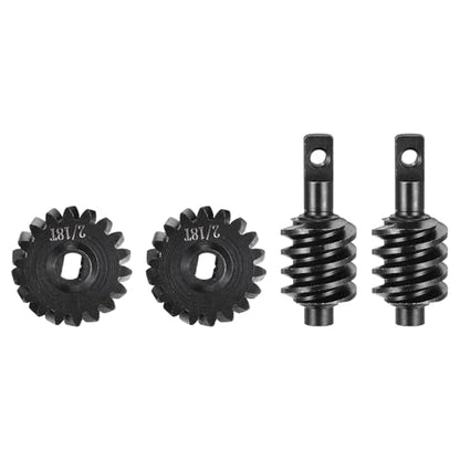 MECCANIXITY 2 Set Hardened Steel Axle Differentials Gear, 12T/18T Steel Gear Upgrade Parts for RC Vehicles Truck Drift Car Part, Black - style: 12T/18T