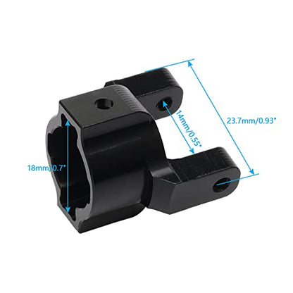 RC 1:10 Aluminum C Hub Carrier, Black, 2PCS | Upgrade Parts, for Axial AX10 SCX10