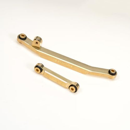 Brass Steering Links for FCX24, Steering Rod Tie Linkages Set for FMS FCX24, Fit for 1/24 RC Crawler Car FCX24 Power Wagon Butcher, Max Smasher Big Foot Monster Truck, K5 Blazer - color: Gold
