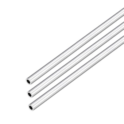 DMiotech 3Pack (3mm OD x 2mm ID) 6063 Aluminum Round Tube 300mm Length Industry Metal Tubing for Machinery Frame Construction DIY Projects - size: 3mm x 2mm x 300mm