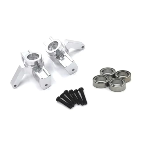 for MJX 16207 16208 16209 16210 1/16 Front Steering Cup and Bearing Rc Model Crawler Car Truck for Buggy Accessories Upgrade Parts RC Car Upgrade Part(Silver) - size: Silver