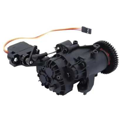 COMODO 2 Speed Transmission Gearbox with Internal Gears and Servo for 1/10 Scale RC Crawler Compatible with