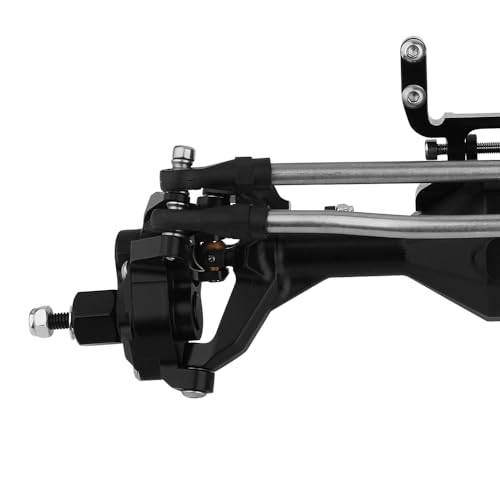 1/10 CNC Machined Integrated Front & Rear Portal Axle for SCX10 II VP Element Enduro 90046 90047 D90 RC4WD RC Crawler Metal Upgrade Part (Black) - color: Black