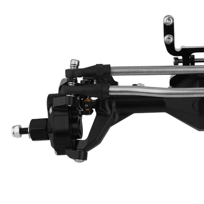 1/10 CNC Machined Integrated Front & Rear Portal Axle for SCX10 II VP Element Enduro 90046 90047 D90 RC4WD RC Crawler Metal Upgrade Part (Black) - color: Black