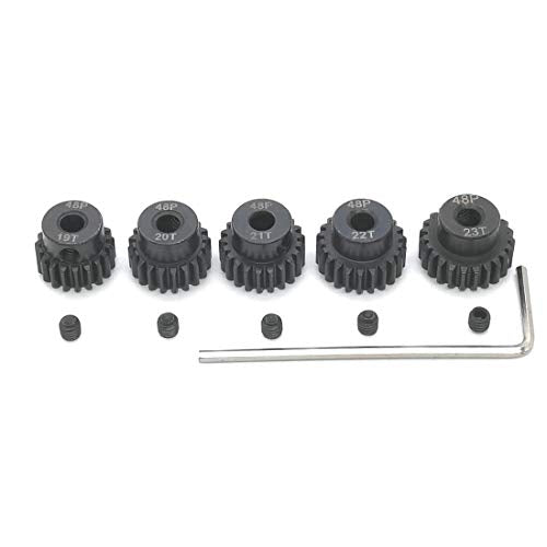 48P 19T 20T 21T 22T 23T Pinion Gear with Screw Driver for 3.175mm Shaft 1/10 RC Brushless Brush Motor by MakerDoIt
