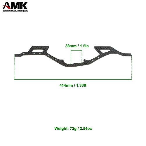 AMK Thickened 3.5mm Carbon Fiber SCX10 Chaissis Frame Rails DIY 313mm Wheelbass 1/10 RC Crawler Body LCG Builder Kit Axial SCX10 I II Upgrades(Frame Rails) - color: Frame Rails