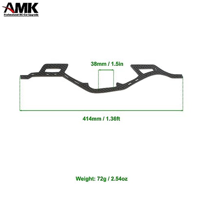 AMK Thickened 3.5mm Carbon Fiber SCX10 Chaissis Frame Rails DIY 313mm Wheelbass 1/10 RC Crawler Body LCG Builder Kit Axial SCX10 I II Upgrades(Frame Rails) - color: Frame Rails