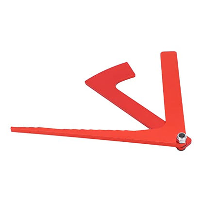 RC Rim Camber Gauge Aluminum Alloy Adjustable Wheel Height Ruler Tool for RC Remote Control Vehicle Rim Camber Angle Measurement (Red) - color: Red