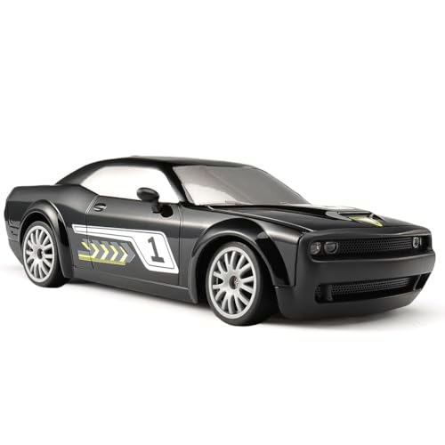 jaming KF27 Remote Control Car,RC Cars for Kids,1:20 4WD RC Drift Car with LED Lights, High-Speed Competitive 2.4G Cars for Drift and Race, Children's Gifts and Toys(Black 2-Battery)
