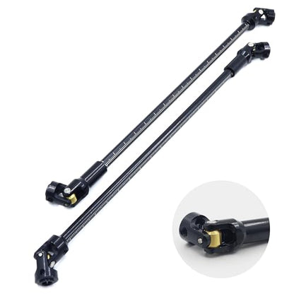 Stainless Steel RC Drive Shaft 2pcs 68-229mm 1/10 RC Crawler(Black) | Cut to Length Stainless Steel Driveshaft, for 1/10 RC Crawler LCG Rig Sportys Scalers GSPEED Capra SCX10 Pro Element DIY - color: Black
