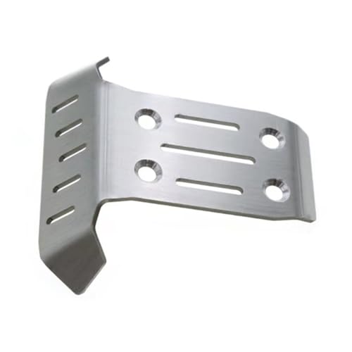Steel RC Front Rear Chassis Armor Skid Plate Protecter Guard Upgrade Parts for 1/8 Sledge Monster Truck 95076-4 RC car(Silver)