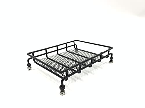 KTRC026 R/C Metal roof Luggage Rack for 1/8 1/10 RC Crawler Car for FMS FTX RC LC76 Land Cruiser FJ40 Y60 KM5 KM4 TRX4 D90 Gen9 H8P 4x4 Trucks YIKONG YK4104 YK4107 MJX H8H H12P f150 Bronco