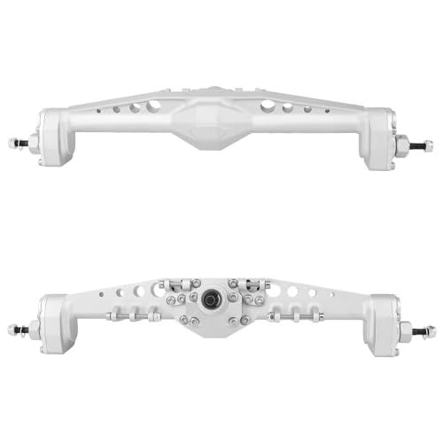 Full CNC Machined F9 Offset Portal Front Rear Axle with Adjustable Link Mount for 1/10 RC Crawler Capra Gmade R1 Rock Buggy LCG Cheater Rigs 1.9 UTB Shafty (Silver) - color: Silver