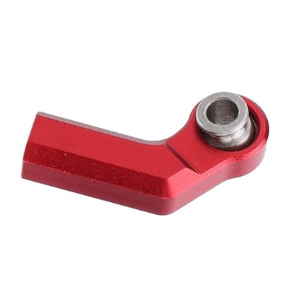 4PCS RC Link Rod Ends M4 Curved CW Alloy 7mm Ball Head Set Steering Upgrade Replacement Parts for 1/10 Scale Model Cars with Clockwise Thread Design Enhanced Performance (Red) - color: Red
