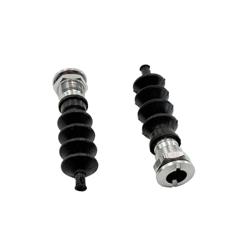 2PCS RC Boat Pushrod Waterproof Rubber Bellow Radio Box Seals Pushrod Linkage Tie Rod Seals with Aluminium Mount Base for RC Boat DIY Model Ship Building Parts (Style 3) - style: Style 3
