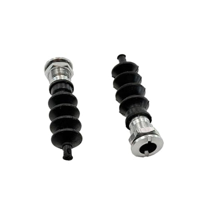 2PCS RC Boat Pushrod Waterproof Rubber Bellow Radio Box Seals Pushrod Linkage Tie Rod Seals with Aluminium Mount Base for RC Boat DIY Model Ship Building Parts (Style 3) - style: Style 3
