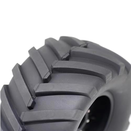 1/8 RC Monster Truck Tires and 17mm Hex Wheels Rims Rubber Buggy Tyres for 1:8 Scale Off Road Truck Car Kaiju Tmaxx E-Revo 3.3 Arrma Kraton 6S Typhon 3S Traxxas Maxx HPI Redcat 4PCS (White) - color: White
