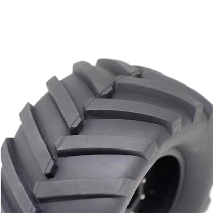 1/8 RC Monster Truck Tires and 17mm Hex Wheels Rims Rubber Buggy Tyres for 1:8 Scale Off Road Truck Car Kaiju Tmaxx E-Revo 3.3 Arrma Kraton 6S Typhon 3S Traxxas Maxx HPI Redcat 4PCS (White) - color: White