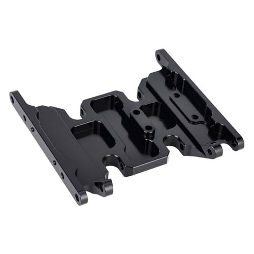 Aluminum Center Transmission Skid Plate Mount for Axial SCX10 II 90046 90047 1/10 RC Crawler Upgrades Parts (Black) - color: Black