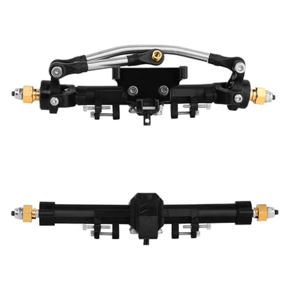1/24 Scale Plastic Nylon Axles Front and Rear Portal Axle Assembly w/New C Knuckle for Axial SCX24 90081 C10 Jeep 1/24 RC Crawler Upgrade