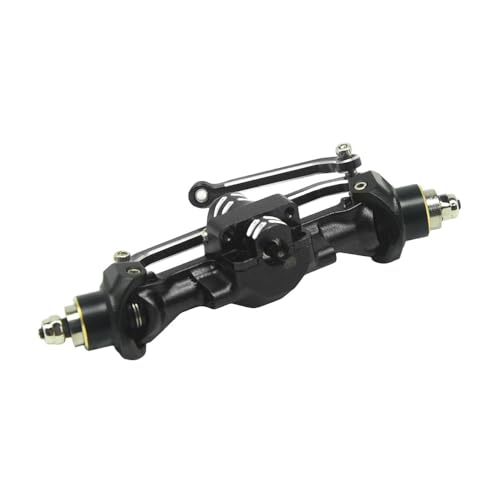 Aluminum Front/Rear Axle with Brass Kunckles/Steering Link/Gear/Bearing/CVD Whole Set for SCX30 Cars Upgrade Parts BK: Black R: Red (Black) - color: Black