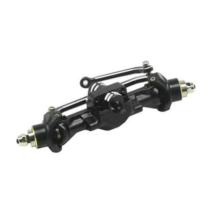 Aluminum Front/Rear Axle with Brass Kunckles/Steering Link/Gear/Bearing/CVD Whole Set for SCX30 Cars Upgrade Parts BK: Black R: Red (Black) - color: Black