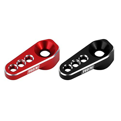 INJORA 25T Aluminum Servo Horn for TRX4M Stock Servo, Black & Red