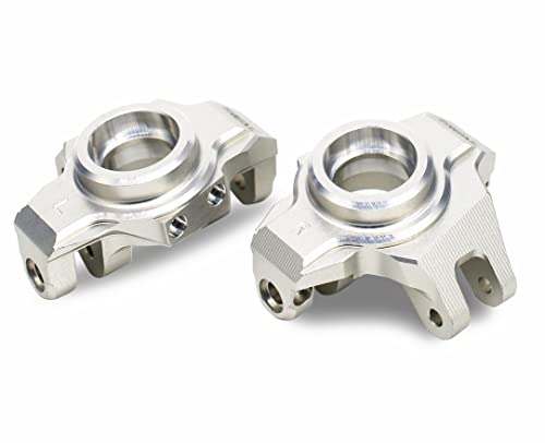 Treal Aluminum 7075 Front Steering Knuckles for Axial RBX10 Ryft - color: Silver