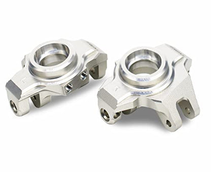 Treal Aluminum 7075 Front Steering Knuckles for Axial RBX10 Ryft - color: Silver