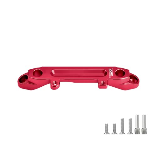 GPM Front Upper Shock Tower Brace 6061-T6 Alloy for Axial SCX10 III Jeep JLU CJ-7 Ford Bronco Chevy K10 Rock Crawler (Red) - color: Red