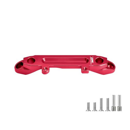 GPM Front Upper Shock Tower Brace 6061-T6 Alloy for Axial SCX10 III Jeep JLU CJ-7 Ford Bronco Chevy K10 Rock Crawler (Red) - color: Red