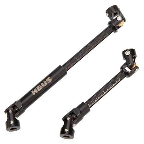 MEUS RACING SCX24 Driveshaft Cut to Length Driveshaft for 1/24 Axial SCX24 RC Crawler Car (Black) - color: Black