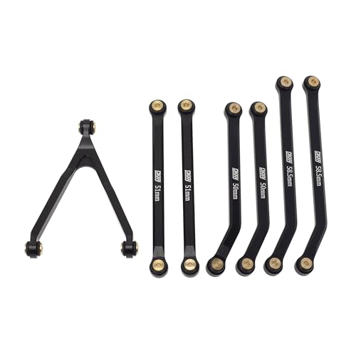 DKKY CNC Aluminum High Clearance for 1/24 RC Crawler Axial SCX24 AXI00001 C10 AXI00002 Jeep JLU Ford Bronco AXI00006 Upgrades (Black) - color: Black
