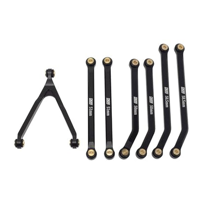 DKKY CNC Aluminum High Clearance for 1/24 RC Crawler Axial SCX24 AXI00001 C10 AXI00002 Jeep JLU Ford Bronco AXI00006 Upgrades (Black) - color: Black