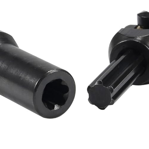 2pcs Internal Spline RC Drive Shaft for 1/10 Axial SCX10 Trx4 SCX10 II 90046 Wraith D90 TF2 Redcat Gen7 RC4WD GEN8 RC Crawler Upgrades Steel Metal Universal Joint Driveshaft (121-183mm(4.76"-7.2"))
