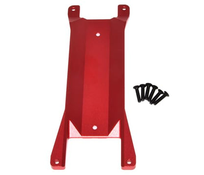 Chassis Brace Plate Compatible with 1/16 Traxxas Mini Maxx Upgrade Monster Truck Rc Car Aluminum Alloy Part Replace(Red) - color: Red