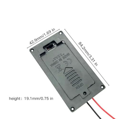 4Pcs Chassis Mount Battery Holder with Cover and Wires for 3V AA 2 Cell, 2 x 1.5V AA Battery Power Case Plastic Box with Switch (2AA Chassis Mount) - size: 2AA chassis mount