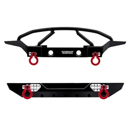 Aluminum Front and Rear Bumpers Set for 1/24 RC Axial SCX24 Jeep JT Gladiator Upgrades