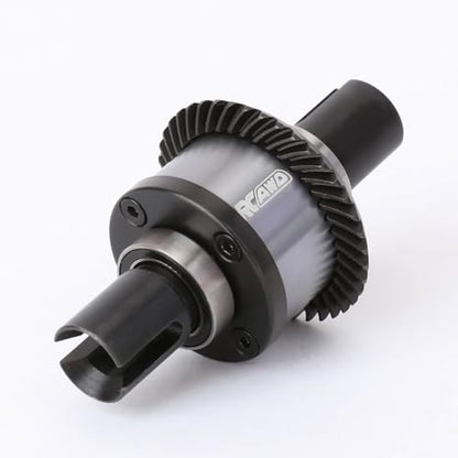40T Front Differential #45 Steel Gears Diff Output Aluminum Diff Case with 14T Input Gear for Losi 1/10 Baja Rey Rock Rey Hammer Rey U4 Upgrade Parts (Titanium)