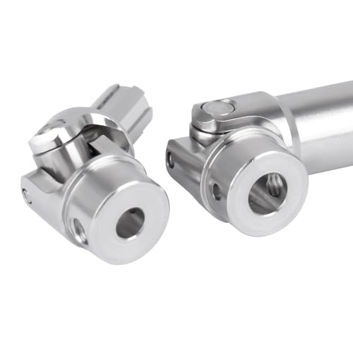 2PCS RC Drive Shafts Front Rear Centre Shaft Heavy Duty Steel for TRX4M 1/18 RC Crawler Upgrades (Silver) - color: Silver