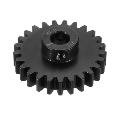 MECCANIXITY Steel M1.5 Gear Set 25T 8mm Shaft Motor Gears for RC Vehicles Truck Drift Car Part, Black - size: 25T