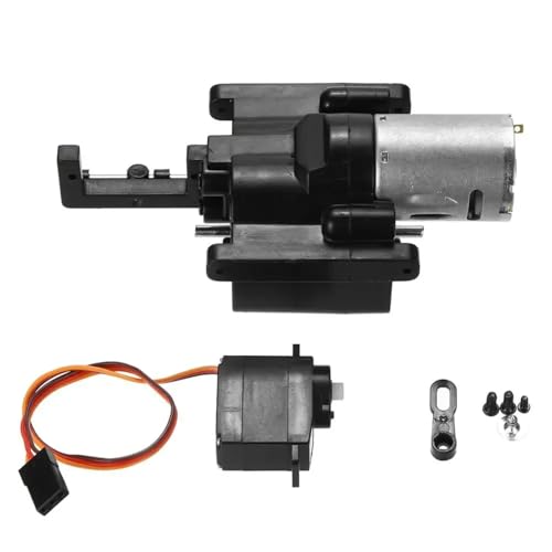 Metal 2-Speed Transmission Gearbox Assembly with Plastic Inner Gears for WPL B1 B16 B24 B36 C24 1/16 4WD 6WD RC Crawler Upgrades