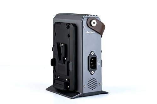 Dual Channel V-Mount/V Lock Battery Charger Compatible with 14.4V/26V V-Mount Batteries Support 5.6A Fast Charging Dual Voltage Charger