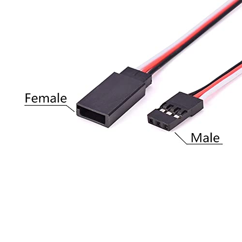 50PCS DIY Servo Extension Cable JR/Futaba Connector Male/Female Plug with 2.54 Terminal for RC Robot Airplane Car Servo ESC (Mix x50 Ordinary) - style: MIX x50 Ordinary