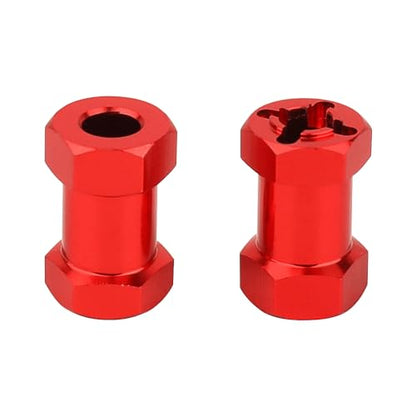 4PCS 12mm Aluminum Wheel Hex Hub 15/20/25mm Offset Extension Hex Drive Coupler Adaptor for 1/10 RC Crawler Car AXIAL AX10 SCX10 I II D90 CC01 F350 Upgrade Part (20mm red)-516f1gdsfg