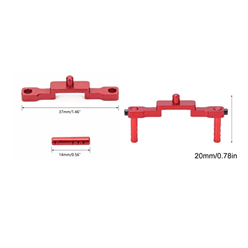 RC Body Post Mounts, CNC Machined Aluminum Alloy RC Front Mount Shell Column Compatible with SCX24 1/24 RC Cars Adhesivetapes Body Parts(Red¡ê?