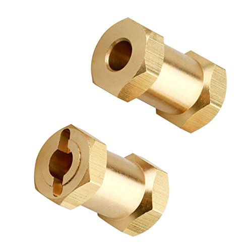 4PCS CrazyHobby Brass RC 12mm Wheel Hubs Extensions Wheel Spacers Hex Drive Adapter for 1/10 RC Crawler Axial SCX10 & SCX10 II 90046 D90 (20mm) - size: 20mm