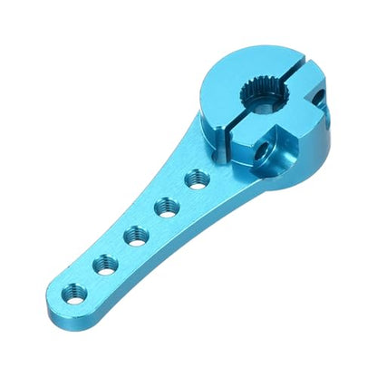 MECCANIXITY 3 Pcs Aluminum Servo Horn Long 25T Steering Arm 46mm Length Sky Blue Suitable for DIY RC Car/Boat/AirplanesBoat Model Accessories with M2.5 Screws - color: Sky Blue