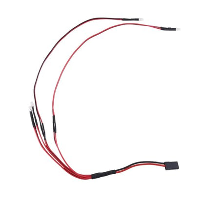 RC Front Rear Lamp Group Compatible with TRX4M 1/18 RC Crawler Car Upgrade Parts 4 Lamp Beads 3mm Red White Headlights & Taillights Lights Kit RC Car Lamp
